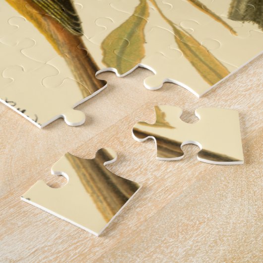 枝に止まる三羽の家畜 ジグソーパズル (側面)