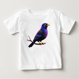 枝に止まる熱帯の鳥 ベビーTシャツ