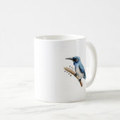 枝に止まる青い鳥のコーヒーマグ コーヒーマグカップ (正面右)