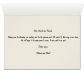 枝に編集可能な2つのワシのサンキューカード (内部横(下))