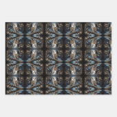 枝に美しい納屋のフクロウ ラッピングペーパーシート (正面2)