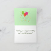 枝に茶色の鳥 カード (内部)