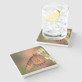 枝に蝶の女王 ストーンコースター (横)