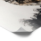 枝に角のフクロウ、渡辺聖亭 ポスター (角)