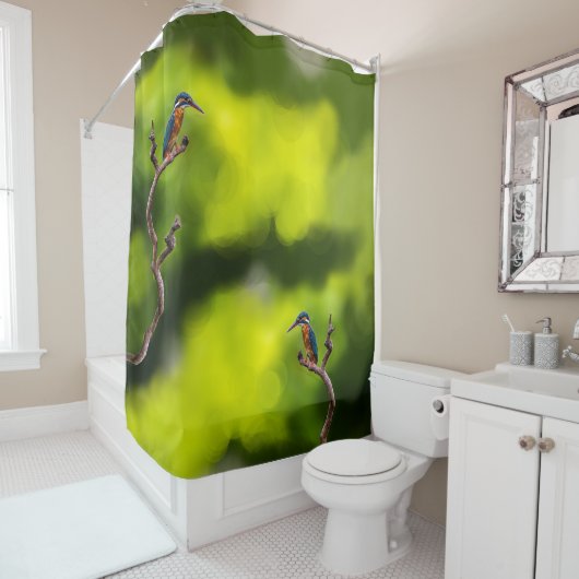 枝に釣り人 シャワーカーテン (インサイチュ)