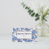 枝に青い花 名刺 (スタンド正面)