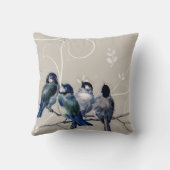 枝に青い鳥たち クッション (裏面)