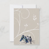 枝に青い鳥たち サンキューカード (裏面)