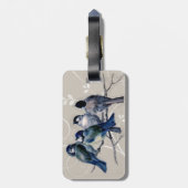 枝に青い鳥たち ラゲッジタグ (裏面縦)