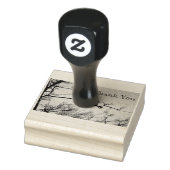 枝に鳥の感謝 ラバースタンプ (スタンプ)