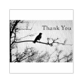 枝に鳥の感謝 ラバースタンプ (インプリント)