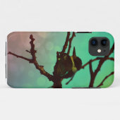 枝に鳥 – アクアNピンク Case-Mate iPhoneケース (裏面(横))