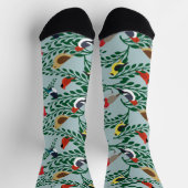 枝に鳥 ソックス (上部)
