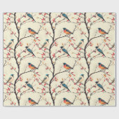 枝に鳴る鳥 ラッピングペーパー (フラット)