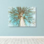 枝のある木 キャンバスプリント (インサイチュ (ウッドフロア))