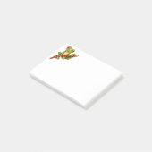 枝のかわいい緑のアマガエル ポストイット (アングル)