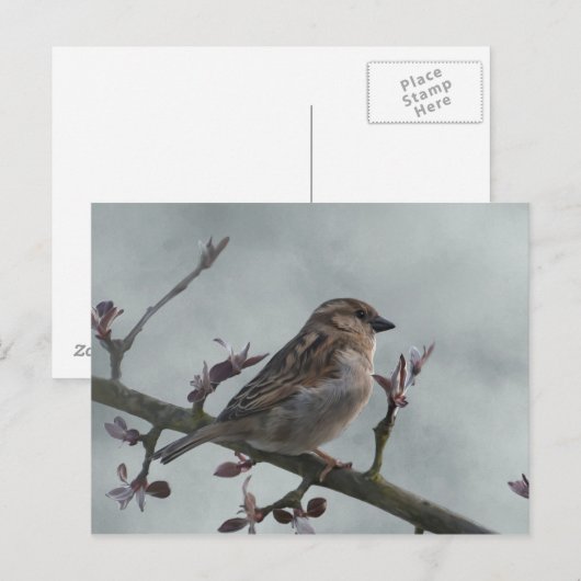 枝のすずめ ポストカード (正面/裏面)