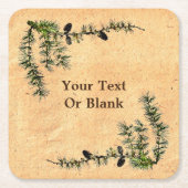 枝のアーチ スクエアペーパーコースター (正面)