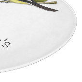 枝のパーソナライズな《鳥》アメリカゴガラそしてさくらんぼ カッティングボード (角)