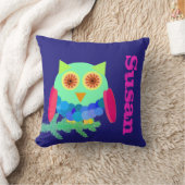 枝のフクロウ クッション (ブランケット)