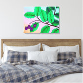 枝のブラックベリー キャンバスプリント (インサイチュ (寝室))