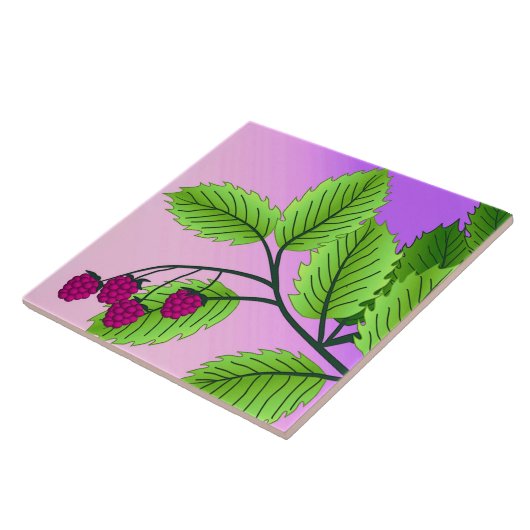 枝のラズベリー タイル (側面)