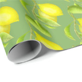 枝のレモン ラッピングペーパー (ロールコーナー)