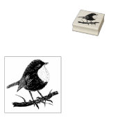 枝のロビン ラバースタンプ (押印)