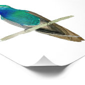 枝の上に広くちばしのあるハチドリ フォトプリント            (角)