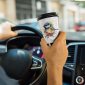 枝の上に座ってかわいいブルーティット 紙コップ