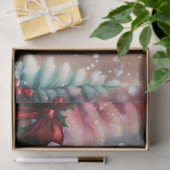 枝の上に座る可愛いクリスマスの鳥 薄葉紙 (ギフト)