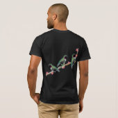 枝の上に止まるハミングバード三羽 Tシャツ (裏面フル)