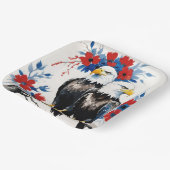 枝の上に立っている北米のハゲの2羽 ペーパープレート (傾斜あり)