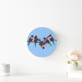 枝の上に虹のロリケート ラウンド壁時計 (ホーム)