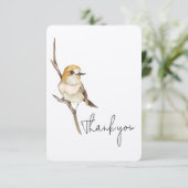 枝の上に黄色の鳥ありがとう サンキューカード (スタンド正面)