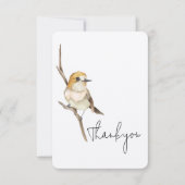 枝の上に黄色の鳥ありがとう サンキューカード (正面)