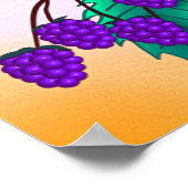 枝の上のブラックベリー ポスター (角)