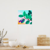 枝の上のブラックベリー ポスター (キッチン)