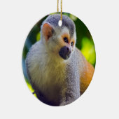 枝の上のリスザル-コスタリカ セラミックオーナメント (右)