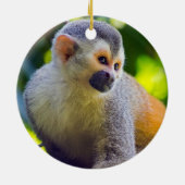 枝の上のリスザル-コスタリカ セラミックオーナメント (裏面)