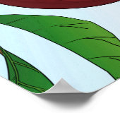 「枝の上のリンゴ」とのプリント 縁ど ポスター (角)