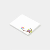 枝の上の可愛いカラフルフクロウパーソナライズされたル ポストイット (アングル)