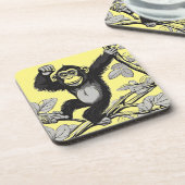 枝の上の可愛いチンパンジー コースター (左側)