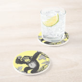 枝の上の可愛いチンパンジー コースター (側面)