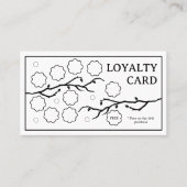 枝の上の花エレガント ロイヤリティカード (正面)