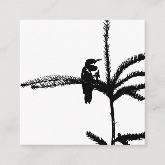 枝の上の鳥 エンクロージャーカード (正面)