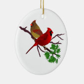 枝の基本的なカップル セラミックオーナメント (右)