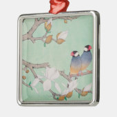 枝の対の鳥 メタルオーナメント (左)