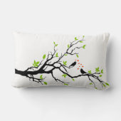 枝の愛情のある鳥 ランバークッション (裏面)