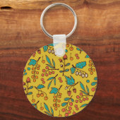 枝の果実、シームレスな自然パターン。 キーホルダー (裏面)